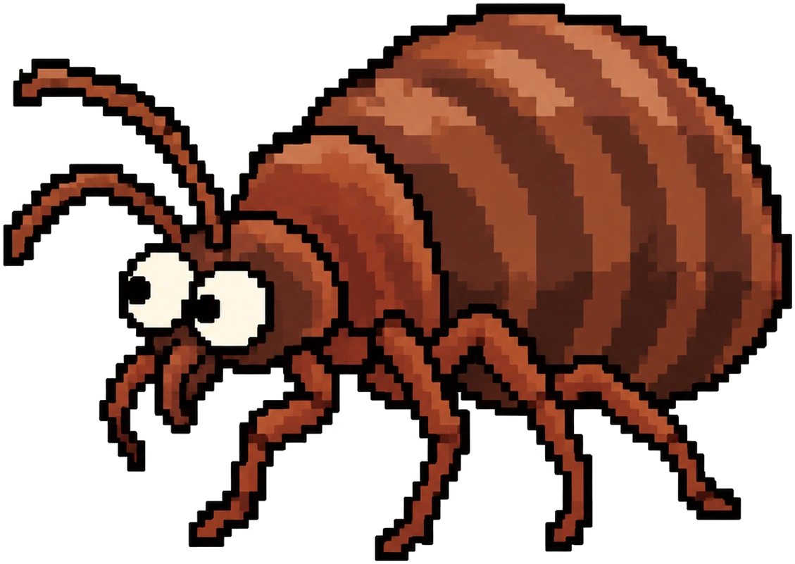 a bedbug the size of a thumbnail, looking at your wallet like it is dinner